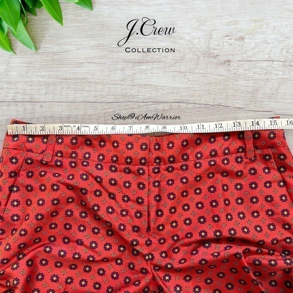 J.Crew Collection silk neck-tie foulard print cigarette pants *shop@iamwarrior - Picture 6 of 11